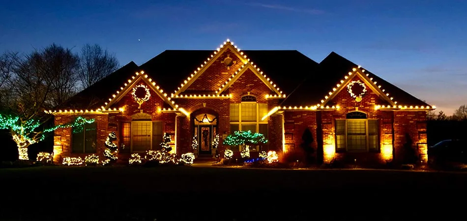 Christmas holiday lights installed at a home in Alton, IL.